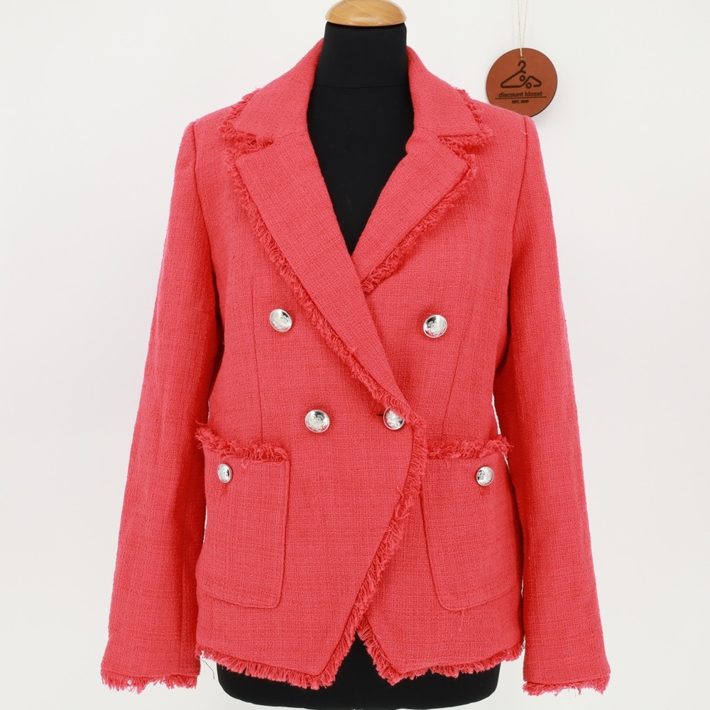 HOUSE OF HARLOW 1960 Double Breasted Tweed Blazer